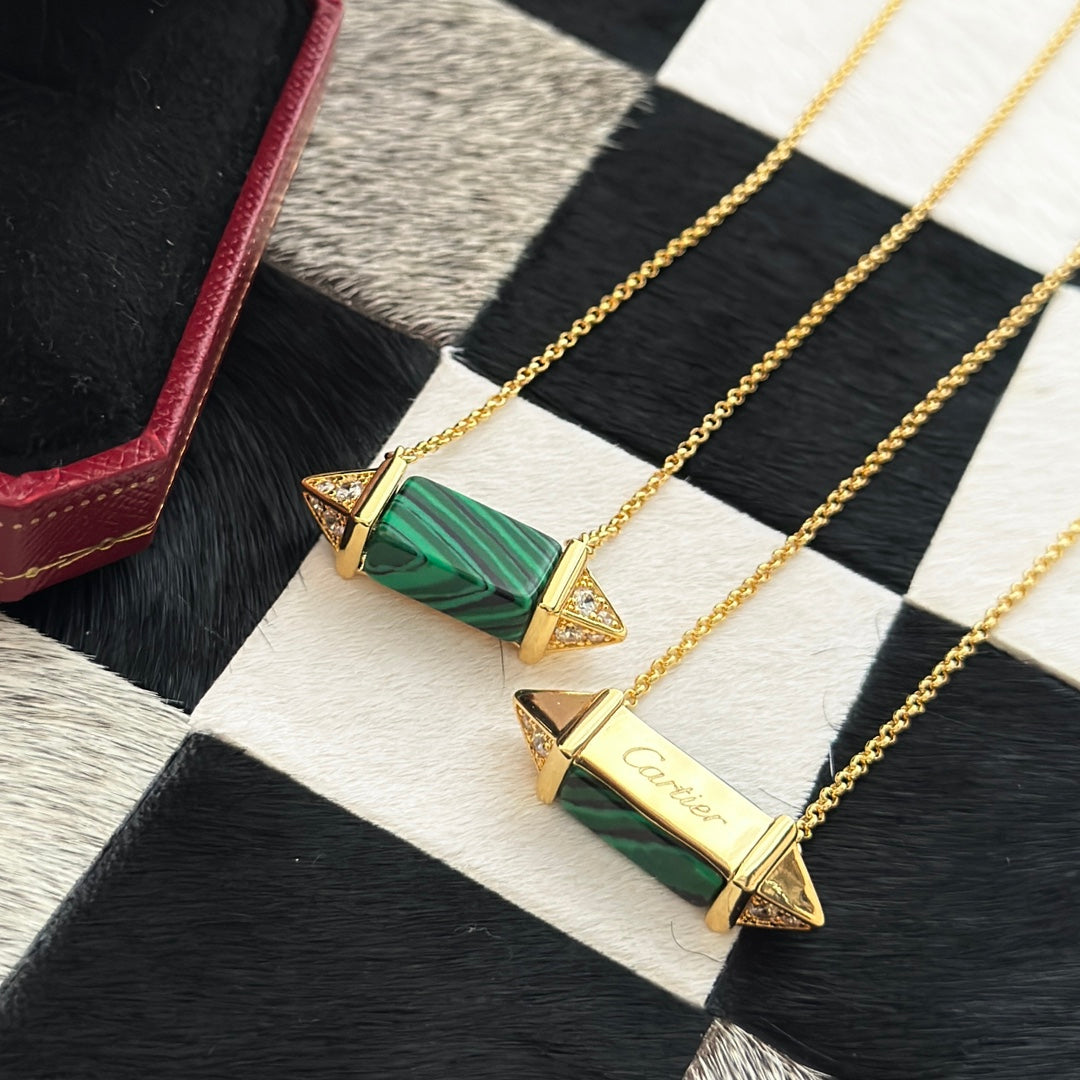 18K Les Berlingots De Malachite Necklace