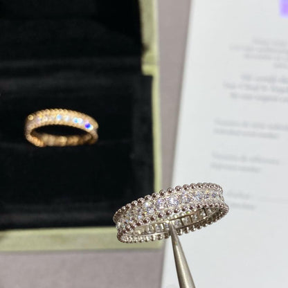 18K Perlée Diamonds Ring